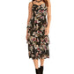 Rachel Roy Women's Valia Printed Tiered Dress Black Size XL