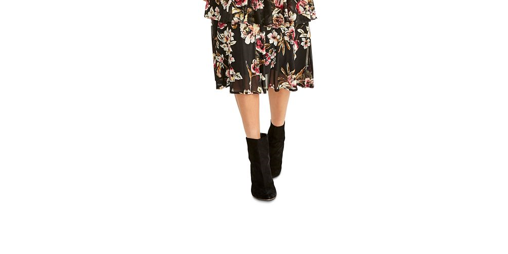 Rachel Roy Women's Valia Printed Tiered Dress Black Size XL