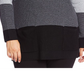 Vince Camuto Women's Plus Colorblock Waffle Tunic Sweater Gray Size 2X