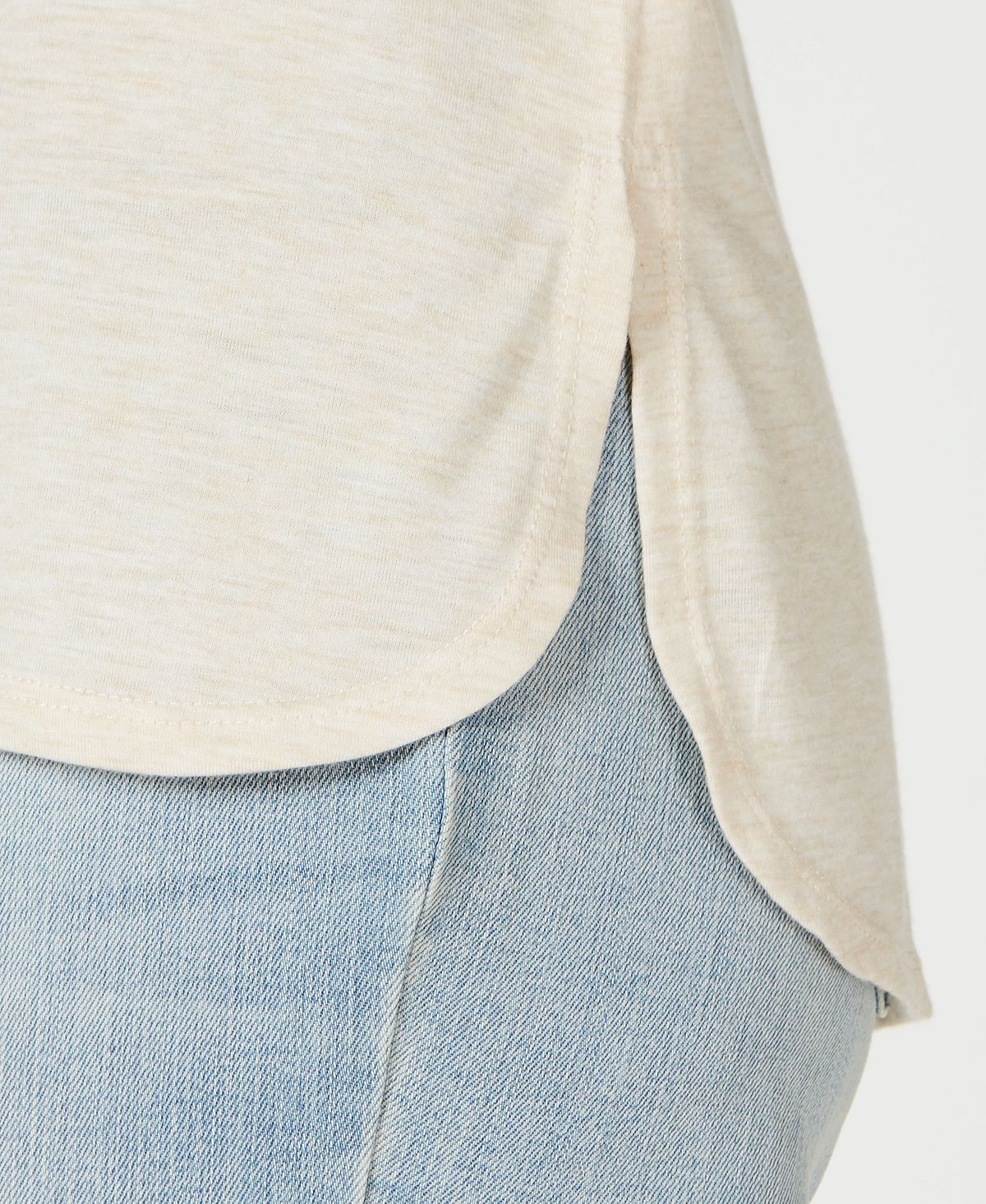 Style & Co Women's Graphic Step Hem Top Beige Size XXL