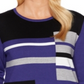 Alfred Dunner Women's Pullover Sweaters Mallard Color Block Sweater Blue Size Petite XL