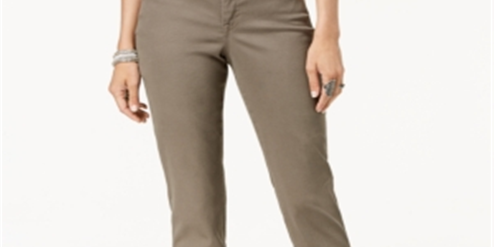 Style & Co Women's Tummy Control Straight Leg Fashion Jeans Brown Size 6