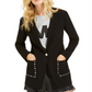 Michael Kors Women's Grommet Patch Pocket Blazer Black Size 6