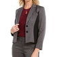 Kasper Women's Striped Office Jacket Gray Size 2 Petite