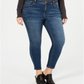 Style & Co Women's Plus Mid Rise Curvy Fit Skinny Jeans Blue Size 24W