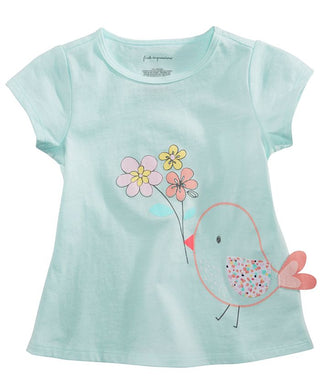First Impressions Baby Girl's Spring Graphic T-Shirt Blue Size 18 Months