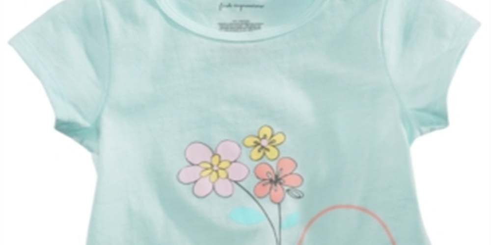 First Impressions Baby Girl's Spring Graphic T-Shirt Blue Size 18 Months