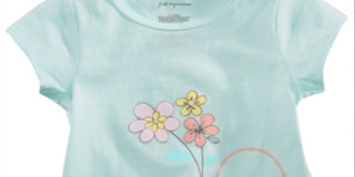 First Impressions Baby Girl's Spring Graphic T-Shirt Blue Size 18 Months