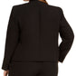 Bar III Women's Trendy Plus Tuxedo Satin Trim Blazer Black Size 14W