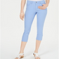 Charter Club Women's Tummy Control Bristol Capri Jeans Blue Size14
