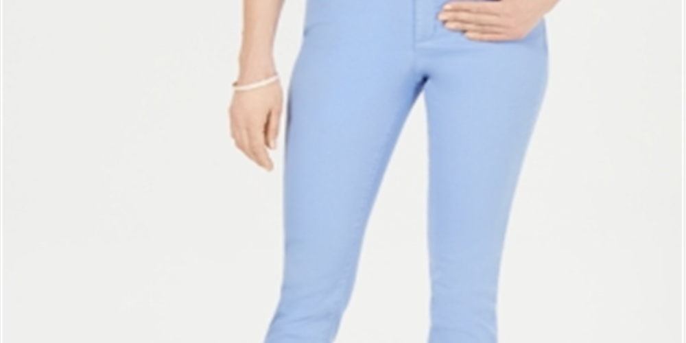 Charter Club Women's Tummy Control Bristol Capri Jeans Blue Size14