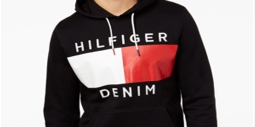 Tommy Hilfiger Men's  Brooks Pullover Hoodie in Cotton Jimmy Jazz Black  Size XX-Large