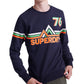 Superdry Men's Downhill Racer Graphic Sweatshirt Blue Size Medium