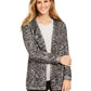 Style & Co Women's Marled Eyelash Knit Cardigan Black Size XX-Large