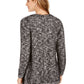 Style & Co Women's Marled Eyelash Knit Cardigan Black Size XX-Large
