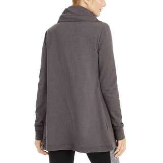 Ideology Women's Snap Long Sleeve Open Cardigan Top Gray Size Small