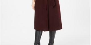 Forecaster Women's Wool Blend Long Maxi Coat Red Size 18