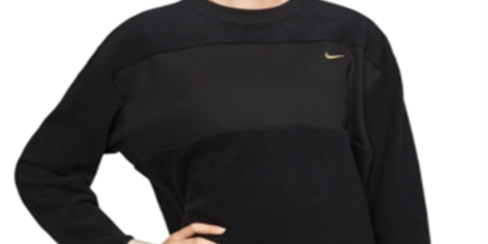 Nike Women's Therma Fleece Training Top Black  Size M
