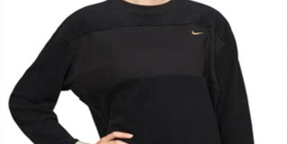 Nike Women's Therma Fleece Training Top Black  Size M