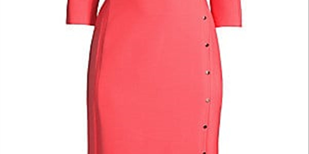Boss Women's Dikena Ponte Sheath Dress Pink Size 0
