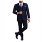 Azzuro Men's Slim Fit Notch Lapel Suit Blue Size 52R/46