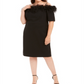 Calvin Klein Women's Spaghetti Strap Sheath Evening Dress Black Size 24W