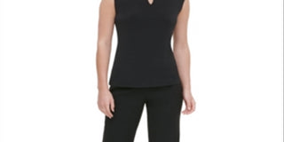 Calvin Klein Sleeveless Keyhole Top Black Size XL