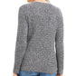 Karen Scott Women's Cable Knit Henley SweaterGray Size Medium