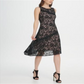 DKNY Women's Asymmetric Hem Lace Dress Black Size 14