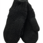 INC International Concepts Women's Chevron Knit Mittens Black One Size