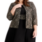 Jessica Howard Women's Plus Shine Print Dress & Jacket Black Size 20 W