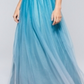 Teeze Me Junior's Open Lattice Back Ombre Gown Blue Size 5