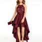 Emerald Sundae Women's Lace Halter Maxi Formal Hi Lo Dress Purple Size 13