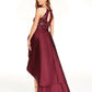 Emerald Sundae Women's Lace Halter Maxi Formal Hi Lo Dress Purple Size 13