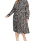 Alfani Women's Plus Printed Shirtdress Black Size 24W