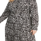 Alfani Women's Plus Printed Shirtdress Black Size 24W