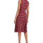 Charter Club Women's Floral Print MIDI Dress Red Size Petite XL