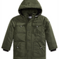 Michael Kors Big Boy's Faux Fur Trim Hooded Snorkel Jacket Green Size 18/20