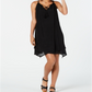Style & Co Women's Handkerchief Hem Sleeveless Dress Black Size Large