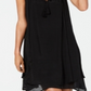 Style & Co Women's Handkerchief Hem Sleeveless Dress Black Size Large