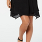 Style & Co Women's Handkerchief Hem Sleeveless Dress Black Size Large