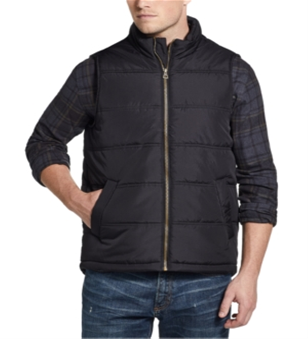 Weatherproof Vintage Men's Zip Front Vest Black Size XXX-Large