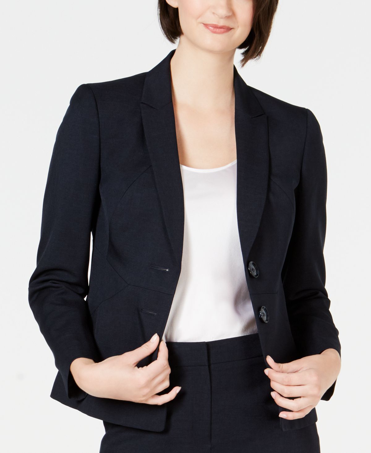 Le Suit Women's Blazer Jacket Blue Size 14