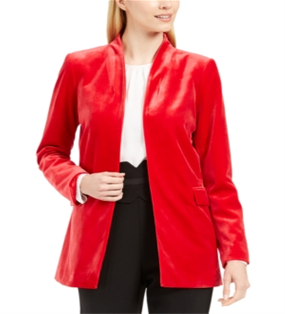 Calvin Klein Women's Evening Blazer Jacket Petites Red Size 14P