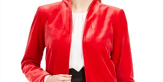 Calvin Klein Women's Evening Blazer Jacket Petites Red Size 14P