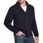 Weatherproof Vintage Men's Cable Knit Shawl Collar Cardigan Sweater Blue Size Medium