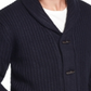Weatherproof Vintage Men's Cable Knit Shawl Collar Cardigan Sweater Blue Size Medium