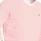 Tommy Hilfiger Men's Signature Regular-Fit Solid V-Neck Sweater Pink Size L