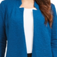 Alfani Women's Open Front Longline Jacket Blue Size Large