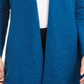 Alfani Women's Open Front Longline Jacket Blue Size Large